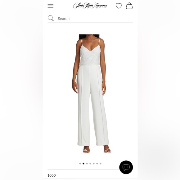 amsale bhldn allison white beaded bridal wedding jumpsuit 0